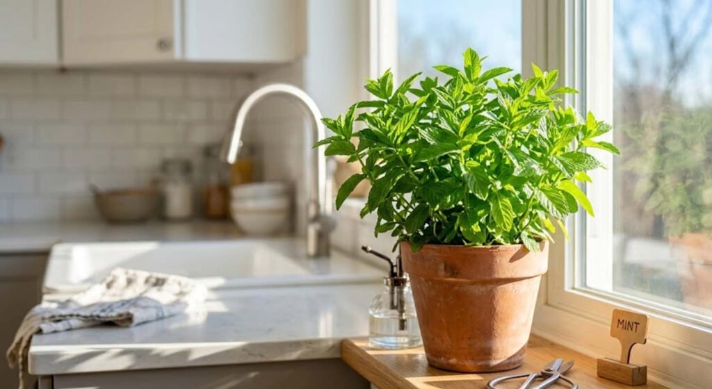 how to grow mint indoors
